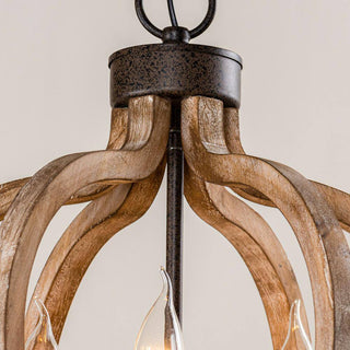 Vivinir Suspension Vintage Industrielle Aura Farmhouse en Bois et Métal
