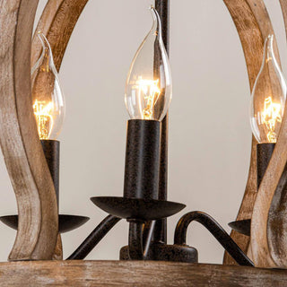 Vivinir Suspension Vintage Industrielle Aura Farmhouse en Bois et Métal