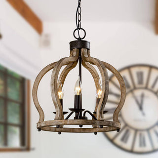 Vivinir Suspension Vintage Industrielle Aura Farmhouse en Bois et Métal