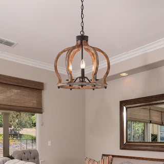 Vivinir Suspension Vintage Industrielle Aura Farmhouse en Bois et Métal