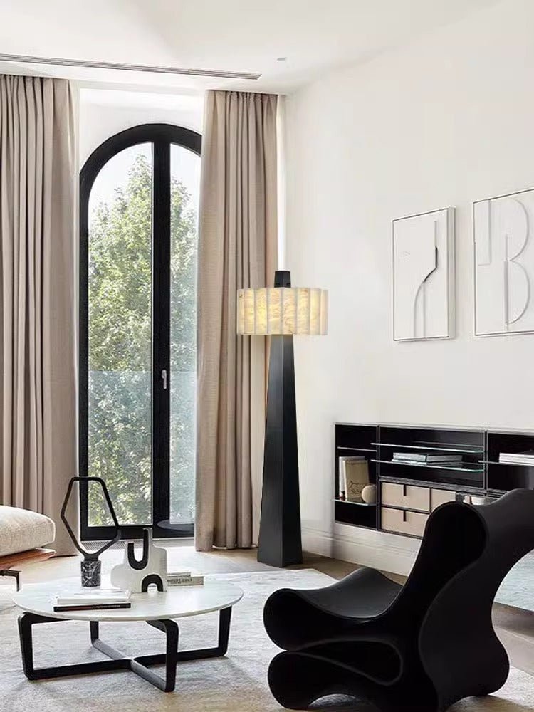 Wolve Lampadaire Albâtre Obelisk