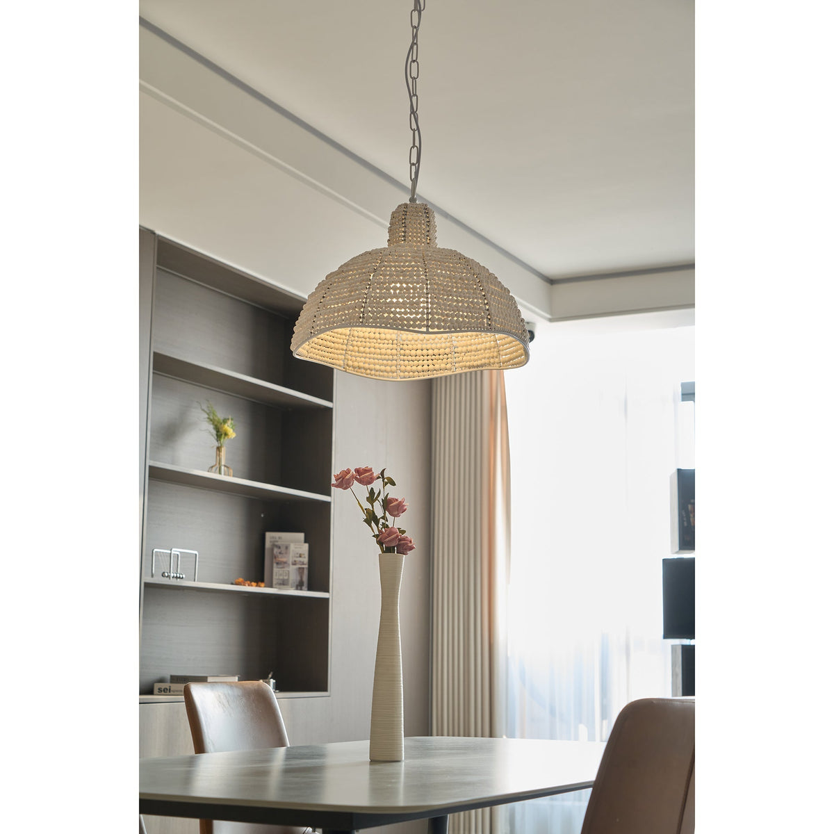 Veliraris Suspension Postmoderne en Métal et Bois De Luxe