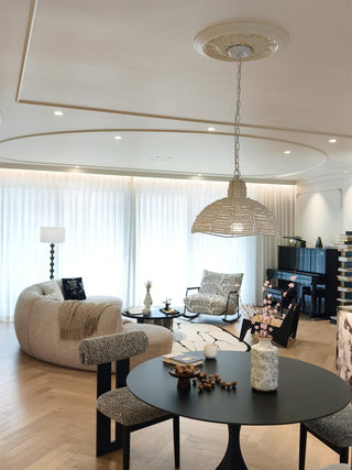 Veliraris Suspension Postmoderne en Métal et Bois De Luxe