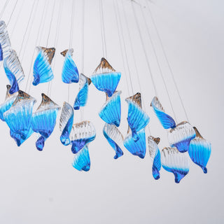 Ocean Drift Blown Glass Customize Chandelier-Neutral Decor