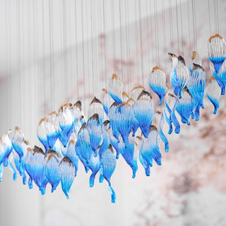 Ocean Drift Blown Glass Customize Chandelier-Neutral Decor