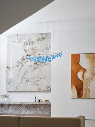 Ocean Drift Blown Glass Customize Chandelier-Neutral Decor