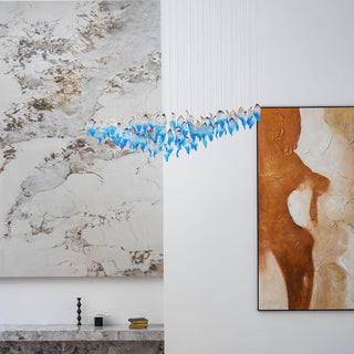 Ocean Drift Blown Glass Customize Chandelier-Neutral Decor