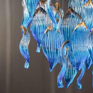 Ocean Drift Blown Glass Customize Chandelier-Neutral Decor