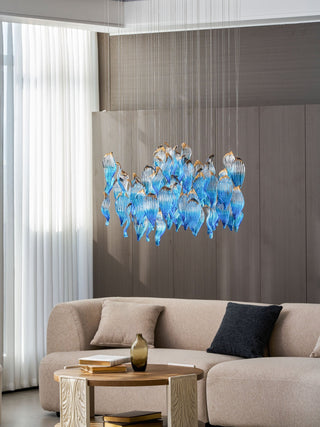 Ocean Drift Blown Glass Customize Chandelier-Neutral Decor