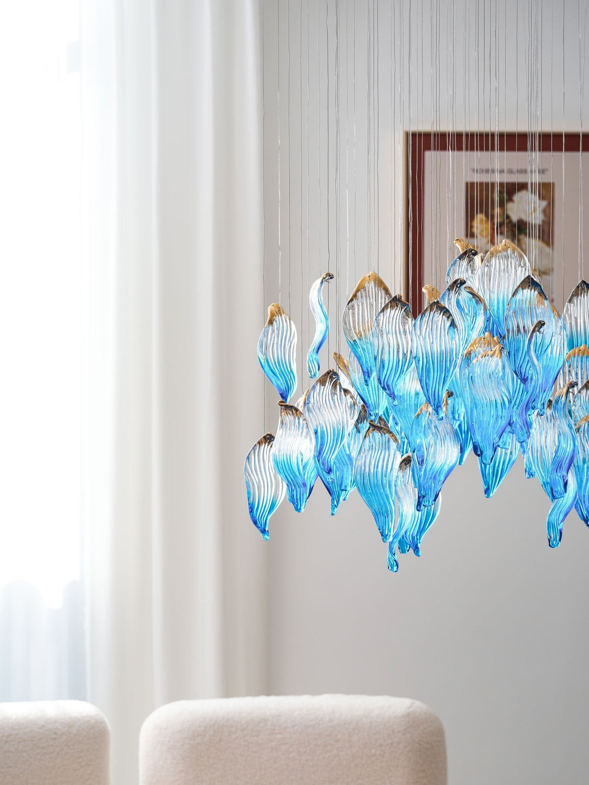 Ocean Drift Blown Glass Customize Chandelier-Neutral Decor
