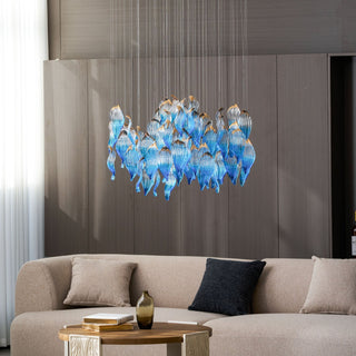 Ocean Drift Blown Glass Customize Chandelier-Neutral Decor