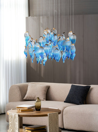 Ocean Drift Blown Glass Customize Chandelier-Neutral Decor