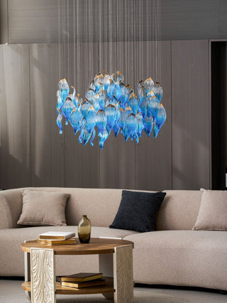 Ocean Drift Blown Glass Customize Chandelier-Neutral Decor