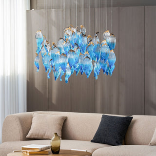 Ocean Drift Blown Glass Customize Chandelier-Neutral Decor