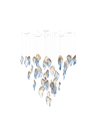 Ocean Drift Blown Glass Customize Chandelier-Neutral Decor