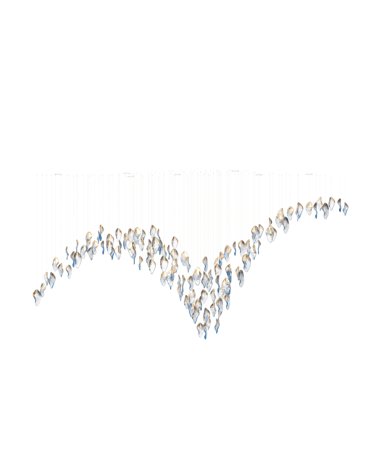 Ocean Drift Blown Glass Customize Chandelier-Neutral Decor