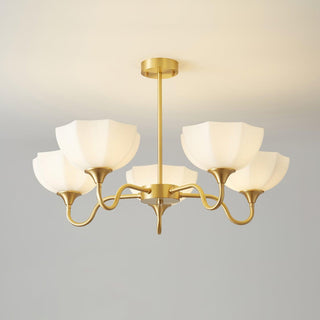 Lustra Lustre Bol En Verre Octagonal Cuivre Français