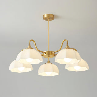 Lustra Lustre Bol En Verre Octagonal Cuivre Français
