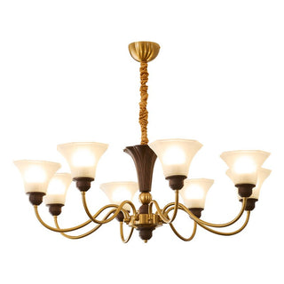 Ciphaen Lustre en Bois et Verre Vintage