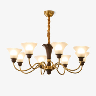 Ciphaen Lustre en Bois et Verre Vintage