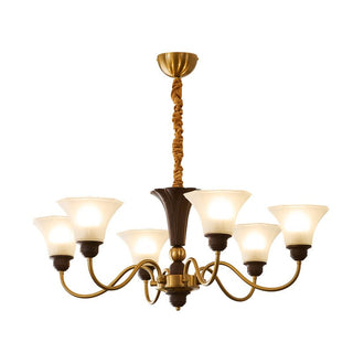 Ciphaen Lustre en Bois et Verre Vintage