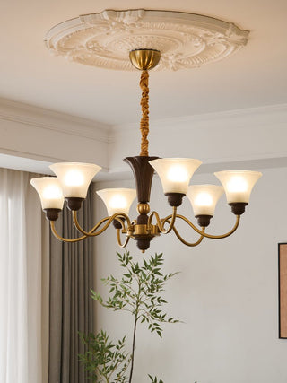 Ciphaen Lustre en Bois et Verre Vintage