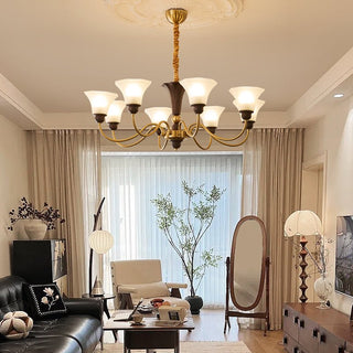 Ciphaen Lustre en Bois et Verre Vintage