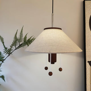 Zathee Nordic Art Classique Bois Tissu Pendentif Lampe