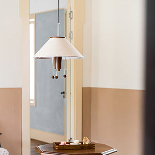 Zathee Nordic Art Classique Bois Tissu Pendentif Lampe