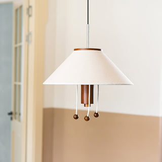 Zathee Nordic Art Classique Bois Tissu Pendentif Lampe