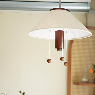 Zathee Nordic Art Classique Bois Tissu Pendentif Lampe