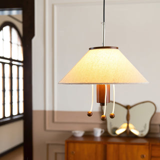 Zathee Nordic Art Classique Bois Tissu Pendentif Lampe