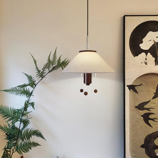 Zathee Nordic Art Classique Bois Tissu Pendentif Lampe