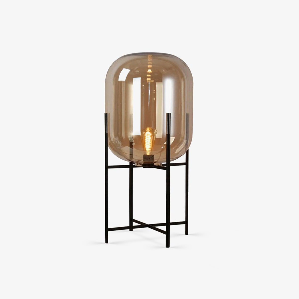Gareth Lampe de Table Industrielle Rétro en Verre