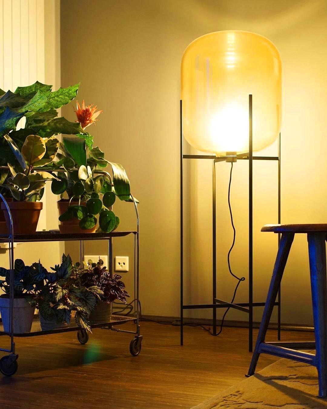 Liorivelia Lampadaire Industrielle en Verre