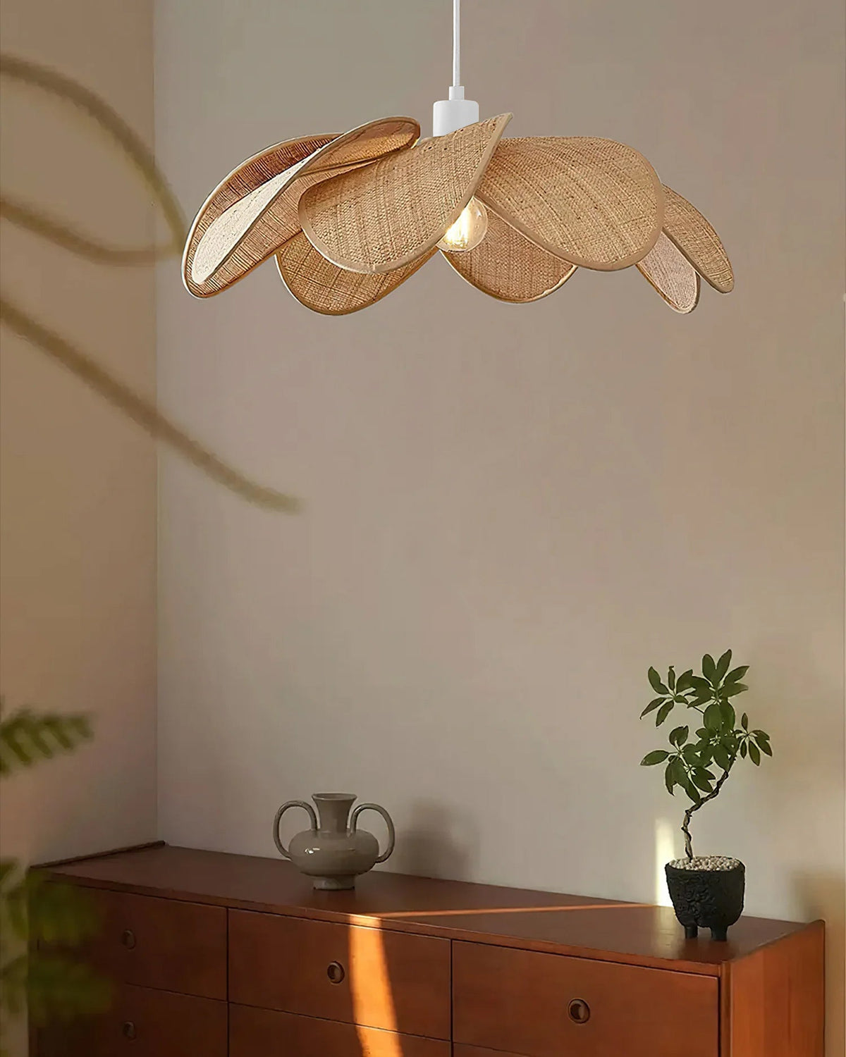 View from underneath the Odilia Pendant Light, showing the bulb housing.