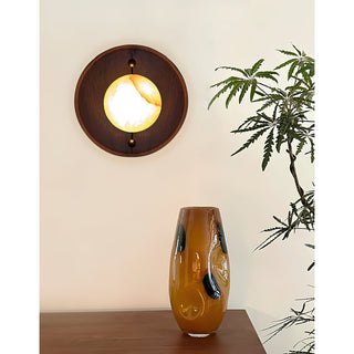 Evtala Applique Murale Moderne Minimaliste en Métal et Albâtre-Luire