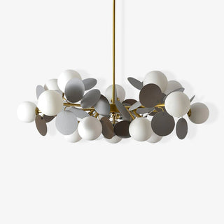 Lustra Lustre Arbre Blanc Cassé à Huit Abat-jours Ouverts