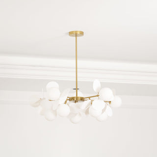 Lustra Lustre Arbre Blanc Cassé à Huit Abat-jours Ouverts