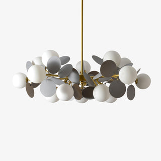 Lustra Lustre Arbre Blanc Cassé à Huit Abat-jours Ouverts
