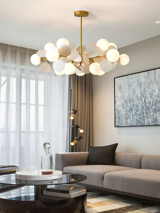 Lustra Lustre Arbre Blanc Cassé à Huit Abat-jours Ouverts
