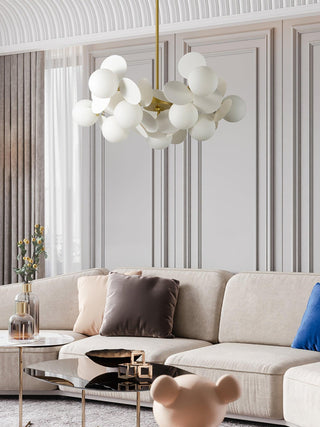 Lustra Lustre Arbre Blanc Cassé à Huit Abat-jours Ouverts