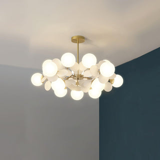 Lustra Lustre Arbre Blanc Cassé à Huit Abat-jours Ouverts