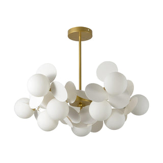 Lustra Lustre Arbre Blanc Cassé à Huit Abat-jours Ouverts