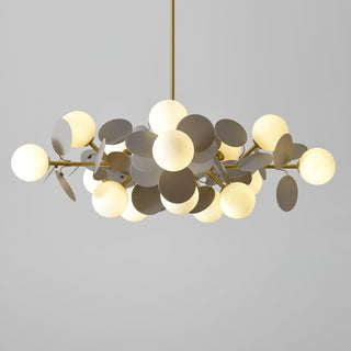 Lustra Lustre Arbre Blanc Cassé à Huit Abat-jours Ouverts