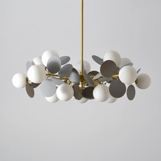 Lustra Lustre Arbre Blanc Cassé à Huit Abat-jours Ouverts