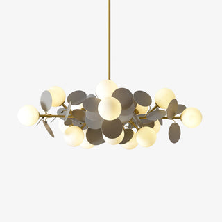 Lustra Lustre Arbre Blanc Cassé à Huit Abat-jours Ouverts