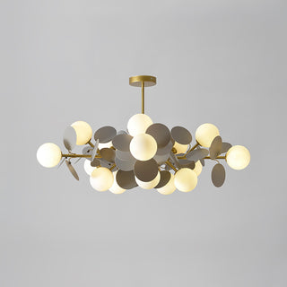 Lustra Lustre Arbre Blanc Cassé à Huit Abat-jours Ouverts