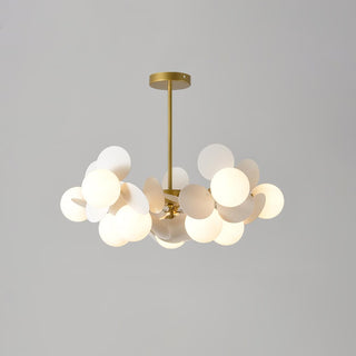 Lustra Lustre Arbre Blanc Cassé à Huit Abat-jours Ouverts