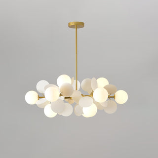 Lustra Lustre Arbre Blanc Cassé à Huit Abat-jours Ouverts